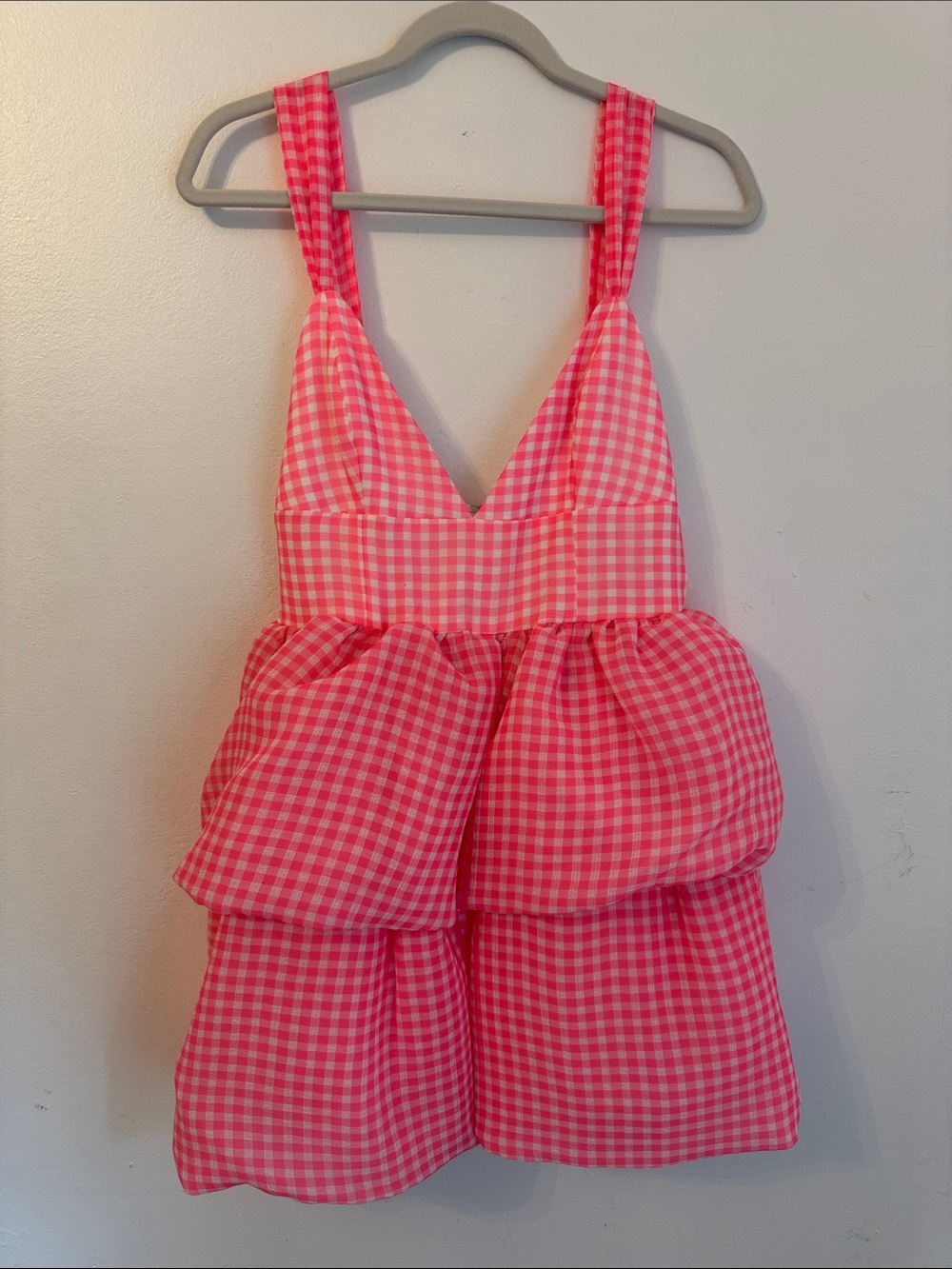 NBD Women’s Gingham Bubble Mini Dress